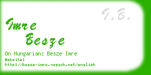 imre besze business card
